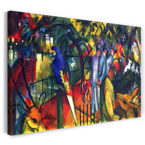 Printed Paintings Leinwand (120x80cm): August Macke - Zoologischer Garten von Printed Paintings