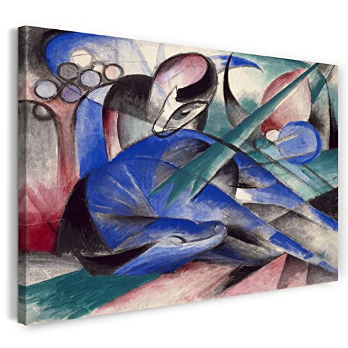 Printed Paintings Leinwand (120x80cm): Franz Marc - Träumendes Pferd (1913) von Printed Paintings