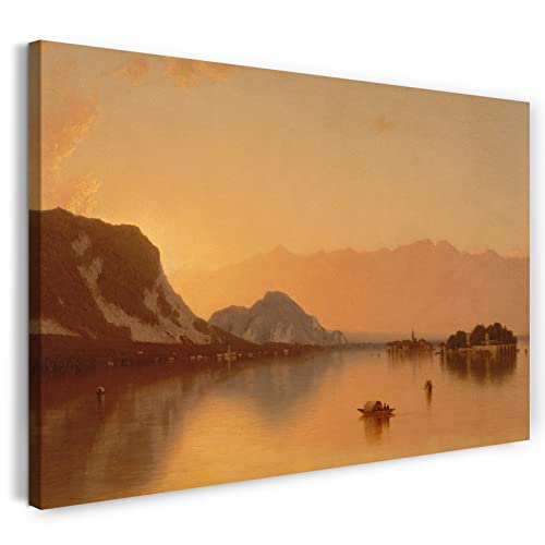 Printed Paintings Leinwand (120x80cm): Sanford Robinson Gifford - Isola Bella am Lago Maggiore von Printed Paintings