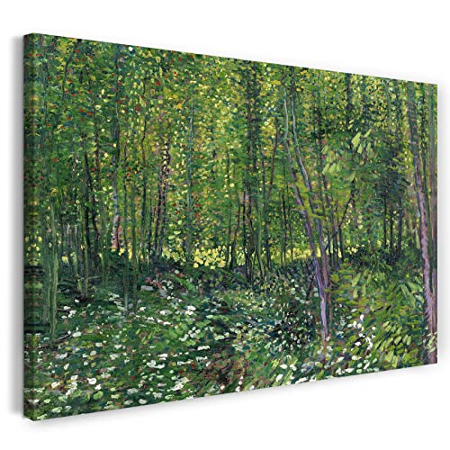 Printed Paintings Leinwand (120x80cm): Vincent Van Gogh - Bäume und Unterholz von Printed Paintings