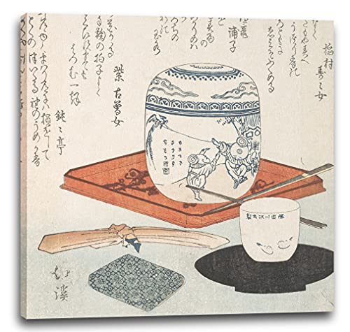Printed Paintings Leinwand (40x40cm): Totoya Hokkei - Tee-Zubehör von Printed Paintings