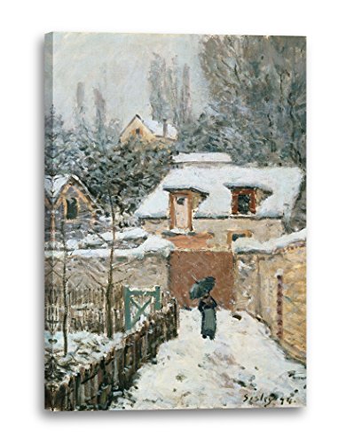 Printed Paintings Leinwand (40x60cm): Alfred Sisley - Snow at Louveciennes von Printed Paintings