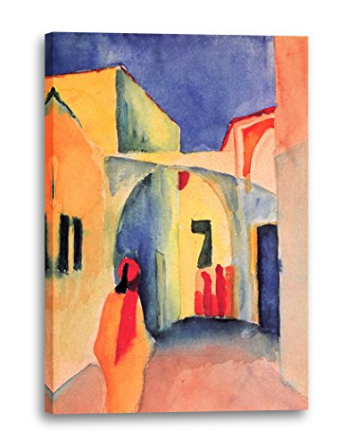 Printed Paintings Leinwand (40x60cm): August Macke - Blick auf eine Allee in Tunis von Printed Paintings