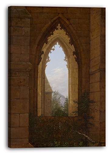 Printed Paintings Leinwand (40x60cm): Carl Gustav Carus - Gotische Fenster in den Ruinen des Klos von Printed Paintings
