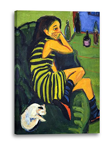 Leinwand (40x60cm): Ernst Ludwig Kirchner - Artistin Marzella von Printed Paintings