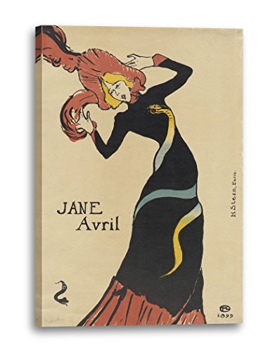 Printed Paintings Leinwand (40x60cm): Henri de Toulouse-Lautrec - Jane Avril von Printed Paintings