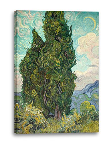 Printed Paintings Leinwand (40x60cm): Vincent Van Gogh - Zypressen von Printed Paintings