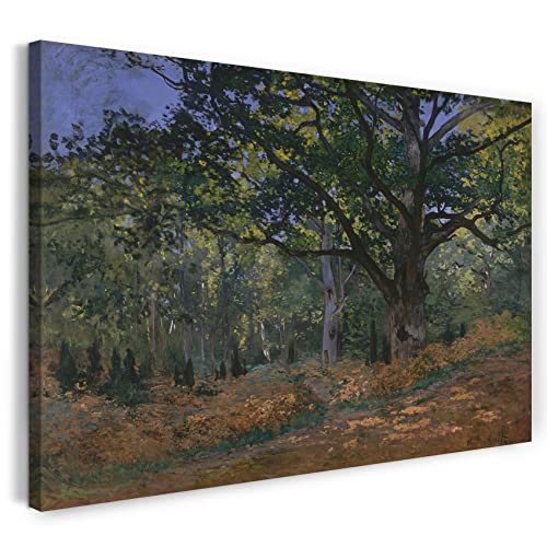Printed Paintings Leinwand (60x40cm): Claude Monet - Die Bodmer Eiche, Fontainebleau Wald von Printed Paintings