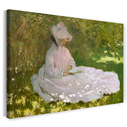 Leinwand (60x40cm): Claude Monet - Frühlingszeit von Printed Paintings
