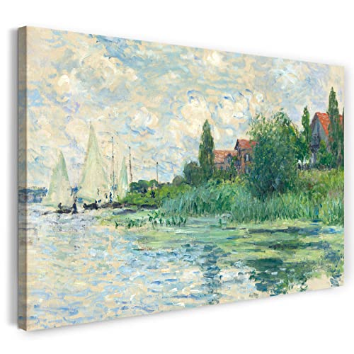Printed Paintings Leinwand (60x40cm): Claude Monet - Les bords de la Seine au Petit gennevilliers von Printed Paintings