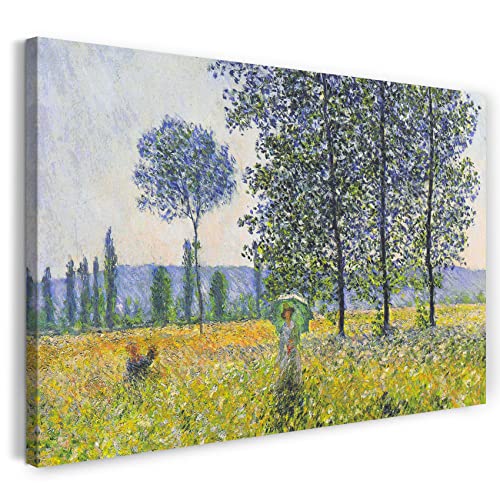 Printed Paintings Leinwand (60x40cm): Claude Monet - Pappeln im Sonnenlicht von Printed Paintings