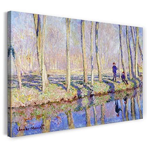 Printed Paintings Leinwand (60x40cm): Claude Monet - Pierre Hoschede und Michel Monet am Ufer der von Printed Paintings