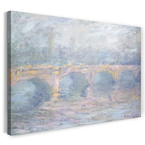 Printed Paintings Leinwand (60x40cm): Claude Monet - Waterloo Brücke, London, bei Sonnenaufgang ( von Printed Paintings