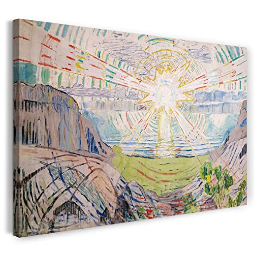Printed Paintings Leinwand (60x40cm): Edward Munch - Die Sonne (1910/1911) von Printed Paintings
