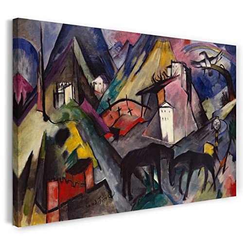 Printed Paintings Leinwand (60x40cm): Franz Marc - Das Arme Land Tirol (1913) von Printed Paintings