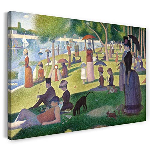Leinwand (60x40cm): Georges Seurat - Ein Sonntag an der Grande Jatte von Printed Paintings