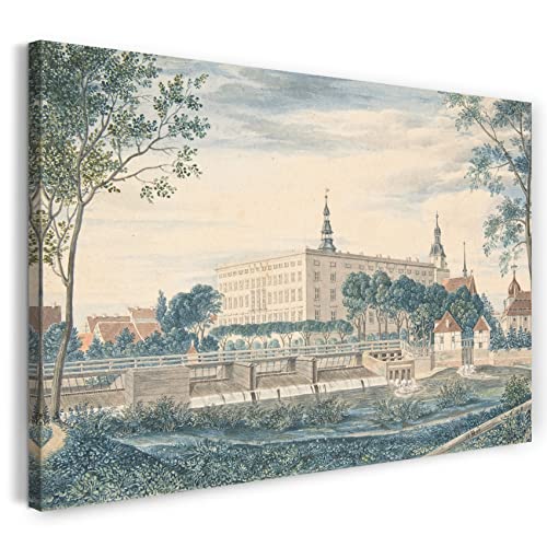 Printed Paintings Leinwand (60x40cm): Heinrich Olivier - Blick auf das Schloss Dessau aus dem Ost von Printed Paintings