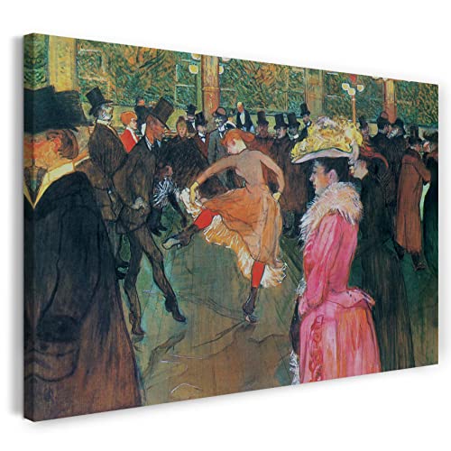 Printed Paintings Leinwand (60x40cm): Henri de Toulouse-Lautrec - Moulin Rouge Der Tanz von Printed Paintings