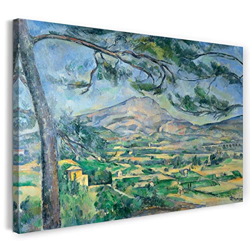 Printed Paintings Leinwand (60x40cm): Paul Cézanne - Mont Sainte-Victoire (ca.1887) von Printed Paintings