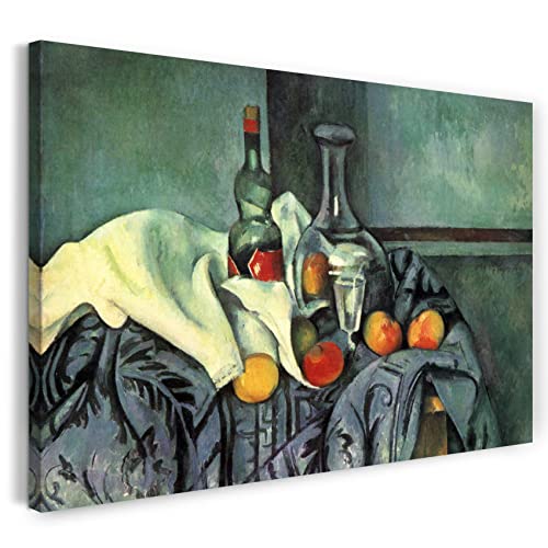 Printed Paintings Leinwand (60x40cm): Paul Cézanne - Stillleben Pfefferminzflasche von Printed Paintings