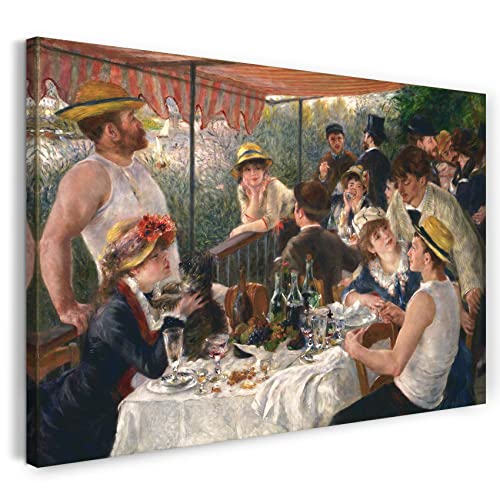 Printed Paintings Leinwand (60x40cm): Pierre-Auguste Renoir - Die Mahlzeit der Ruderer von Printed Paintings