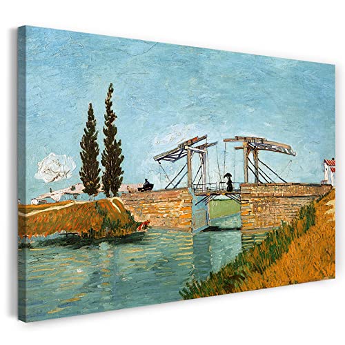 Printed Paintings Leinwand (60x40cm): Vincent Van Gogh - Brücke von Langlois (1888) von Printed Paintings
