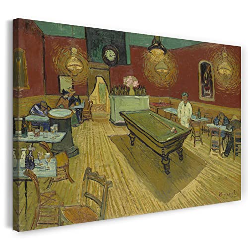 Printed Paintings Leinwand (60x40cm): Vincent Van Gogh - Das Nachtcafé in Arles (1888) von Printed Paintings