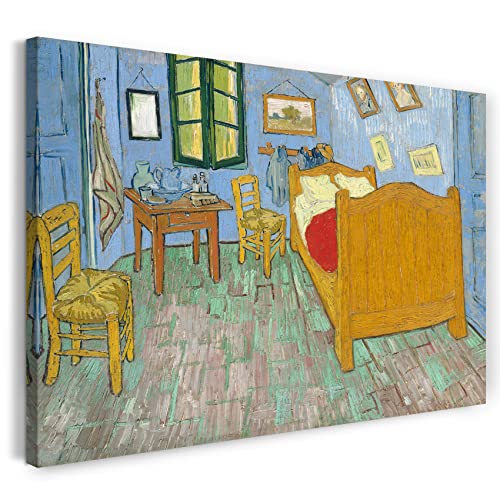 Printed Paintings Leinwand (60x40cm): Vincent Van Gogh - Das Schlafzimmer - zweite Version (1889) von Printed Paintings