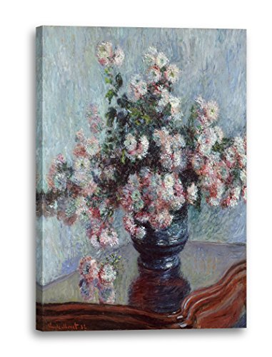 Printed Paintings Leinwand (60x80cm): Claude Monet - Chrysanthemen (1882) von Printed Paintings