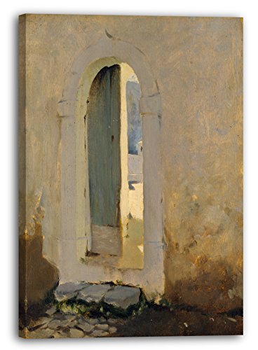 Printed Paintings Leinwand (60x80cm): John Singer Sargent - Offene Tür, Marokko von Printed Paintings