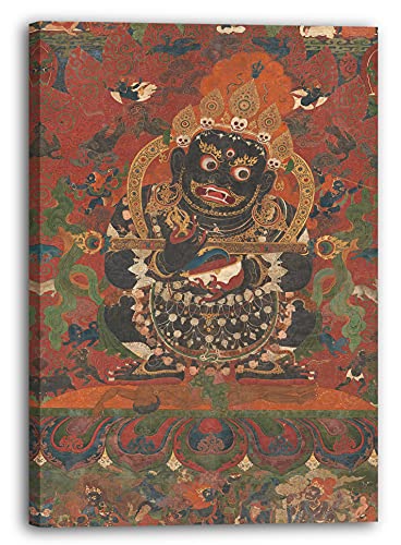 Printed Paintings Leinwand (60x80cm): ca. 1500 - Mahakala, Beschützer des Zeltes von Printed Paintings