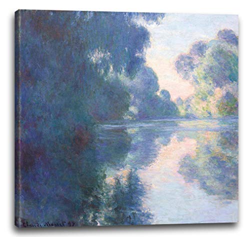 Printed Paintings Leinwand (70x70cm): Claude Monet - Morgen auf der Seine von Printed Paintings