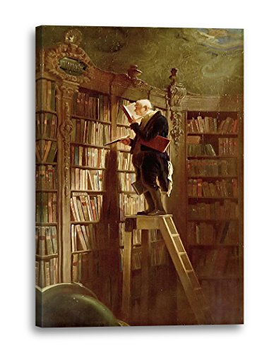 Printed Paintings Leinwand (80x120cm): Carl Spitzweg - Der Bücherwurm von Printed Paintings