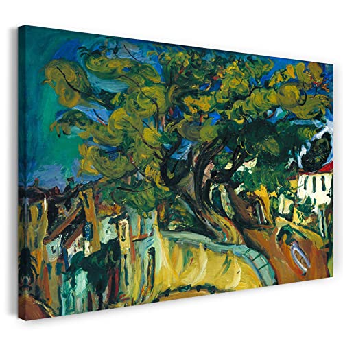 Leinwand (80x60cm): Chaim Soutine - Cagnes - Landschaft mit Baum von Printed Paintings