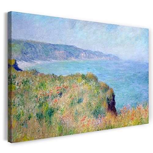 Printed Paintings Leinwand (80x60cm): Claude Monet - Klippe bei Pourville von Printed Paintings