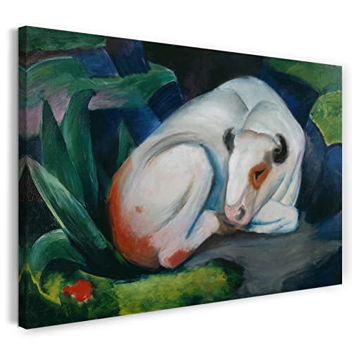 Printed Paintings Leinwand (80x60cm): Franz Marc - Der Stier (1911) von Printed Paintings