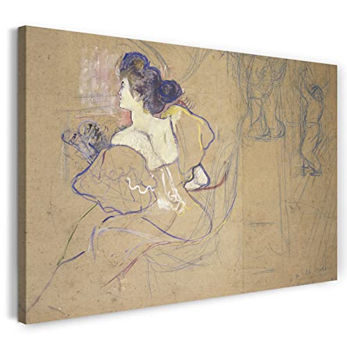 Printed Paintings Leinwand (80x60cm): Henri de Toulouse-Lautrec - Madame Thadée Natanson (Misia G von Printed Paintings