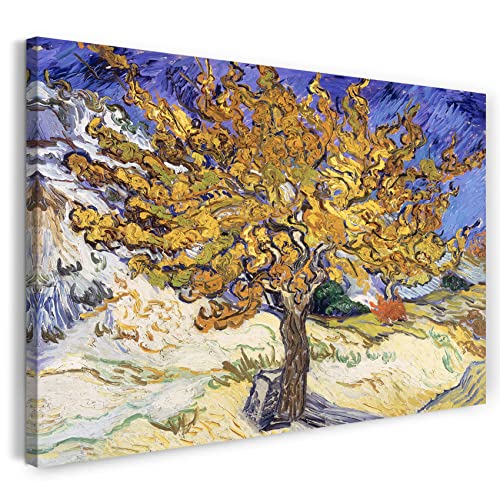Printed Paintings Leinwand (80x60cm): Vincent Van Gogh - Maulbeerbaum (1889) von Printed Paintings