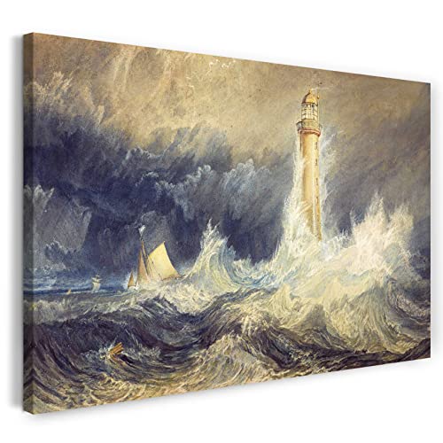 Printed Paintings Leinwand (80x60cm): William Turner - Bell Rock Lighthouse von Printed Paintings