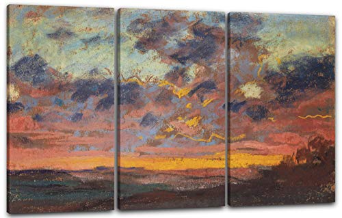 Printed Paintings Leinwand 3-teilig(120x80cm): Claude Monet - Sonnenuntergang von Printed Paintings