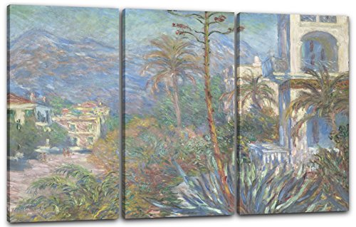 Printed Paintings Leinwand 3-teilig(120x80cm): Claude Monet - Villen in Bordighera von Printed Paintings