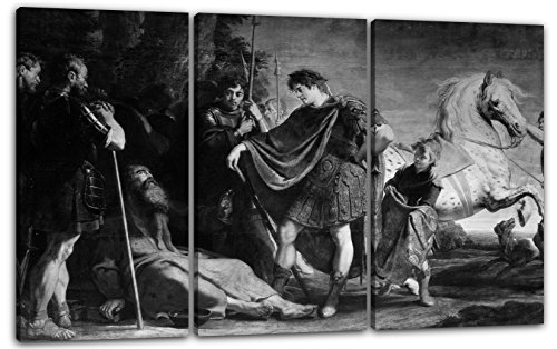 Printed Paintings Leinwand 3-teilig(120x80cm): Gaspar de Crayer - Das Treffen von Alexander dem G von Printed Paintings