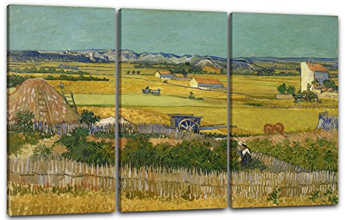 Printed Paintings Leinwand 3-teilig(120x80cm): Vincent Van Gogh - Die Ernte von Printed Paintings