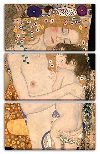 Printed Paintings Leinwand 3-teilig(80x120cm): Gustav Klimt - Die DREI Lebensalter Einer Frau (19 von Printed Paintings