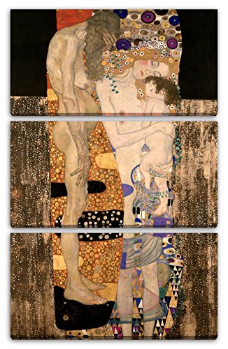 Printed Paintings Leinwand 3-teilig(80x120cm): Gustav Klimt Die DREI Lebensalter Einer Frau von Printed Paintings