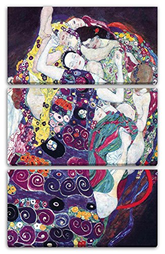 Printed Paintings Leinwand 3-teilig(80x120cm): Gustav Klimt - Die Jungfrau (1913) von Printed Paintings