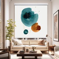 Aquarell Rollo, Abstraktes Wohnzimmer Vorhänge, Küchen Bedruckte Rollos von PrintedHomeArts