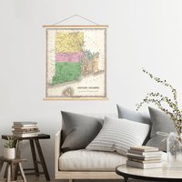 Rhode Island Antique Color State Map Print | Karte Kunst Gedruckter Marktplatz von PrintedMarketplace