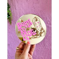 Born To Ride Mini Disc Spiegel von PrintedWeird