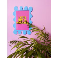 Candy Blue Wall Print Klecksrahmen - Kostenloser Druck Inklusive von PrintedWeird